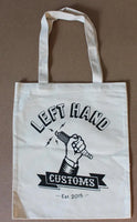 Cotton tote bag with sparkplug Left Hand Customs